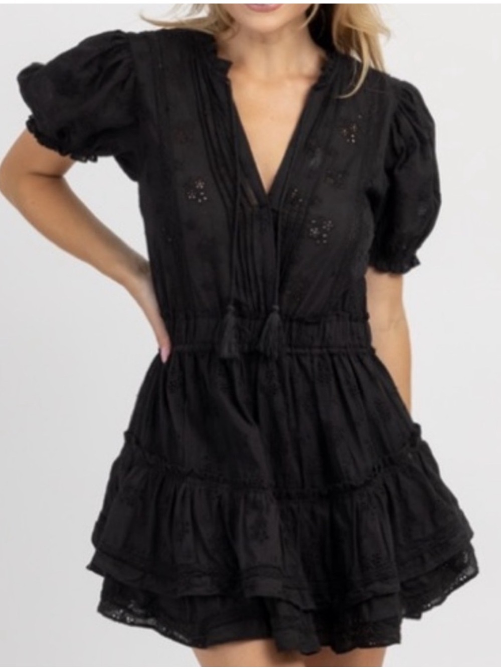 Aritzia Sunday Best Black Mini Dress M